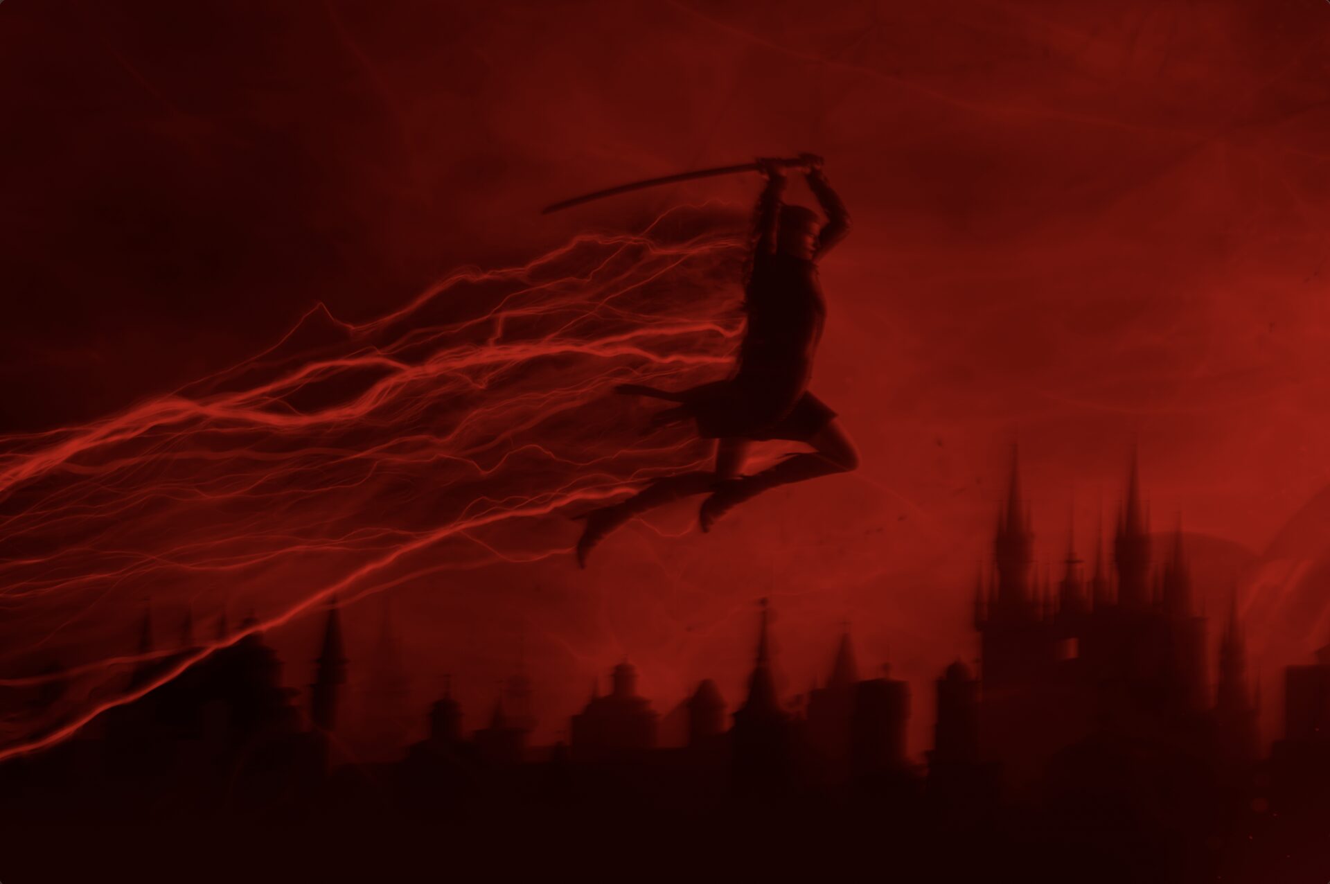 Katana leap over the skyline